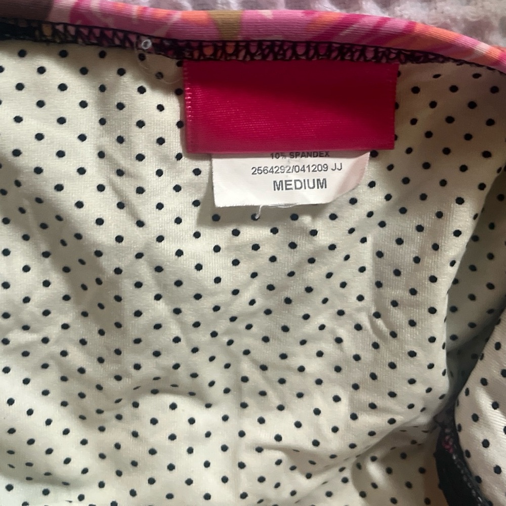 Betsey Johnson Black and Pink Floral Bikini - Picture 8 of 11